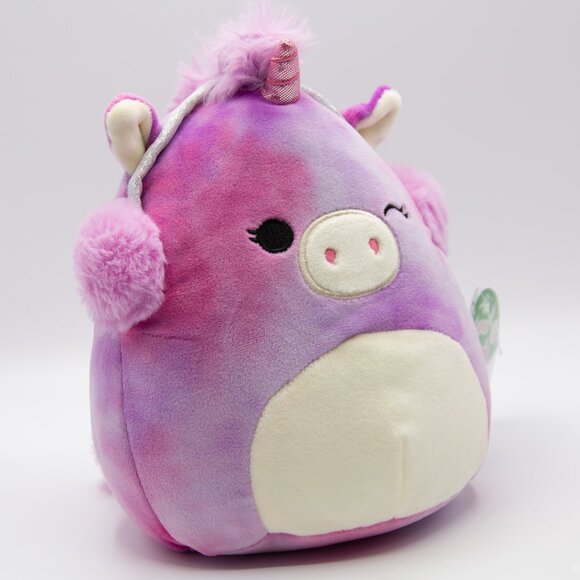 8" RARE Winking Lola The Unicorn Silver Rare Tag Squishmallows Plush Toy BNWT - Picture 3 of 7